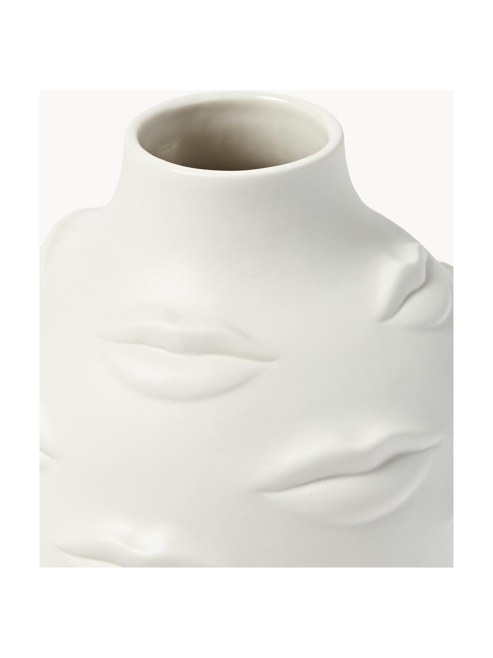 Designová porcelánová váza Gala, Porcelán, Bílá, Ø 16 cm, V 24 cm