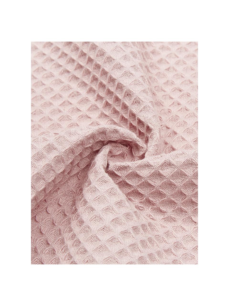 Súprava tenkých uterákov s vafľovou štruktúrou Karima,3 diely, Staroružová