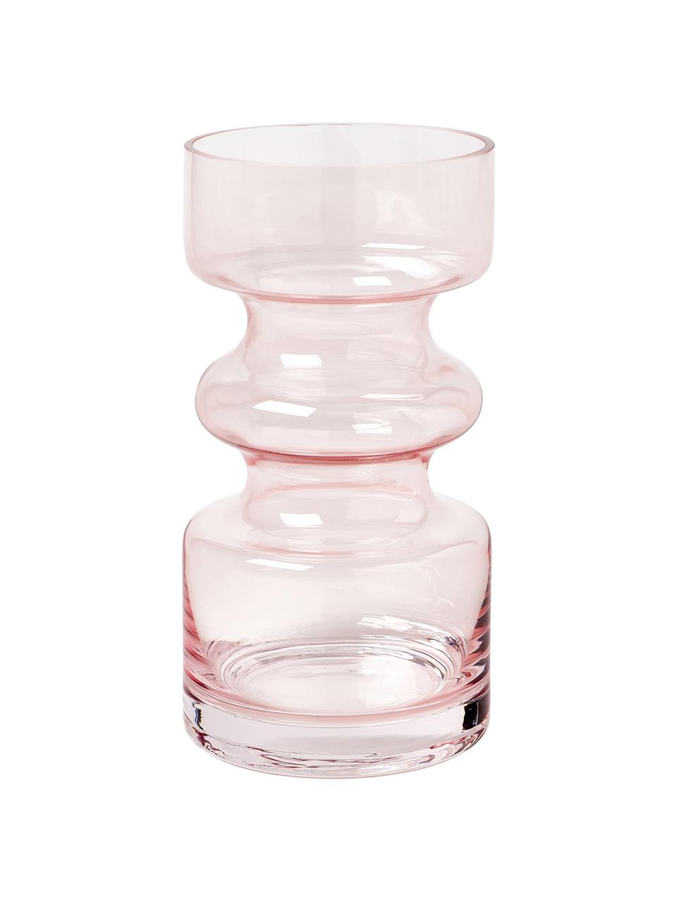 Vase en verre soufflé bouche Clea, Verre, Rose, Ø 10 x haut. 18 cm