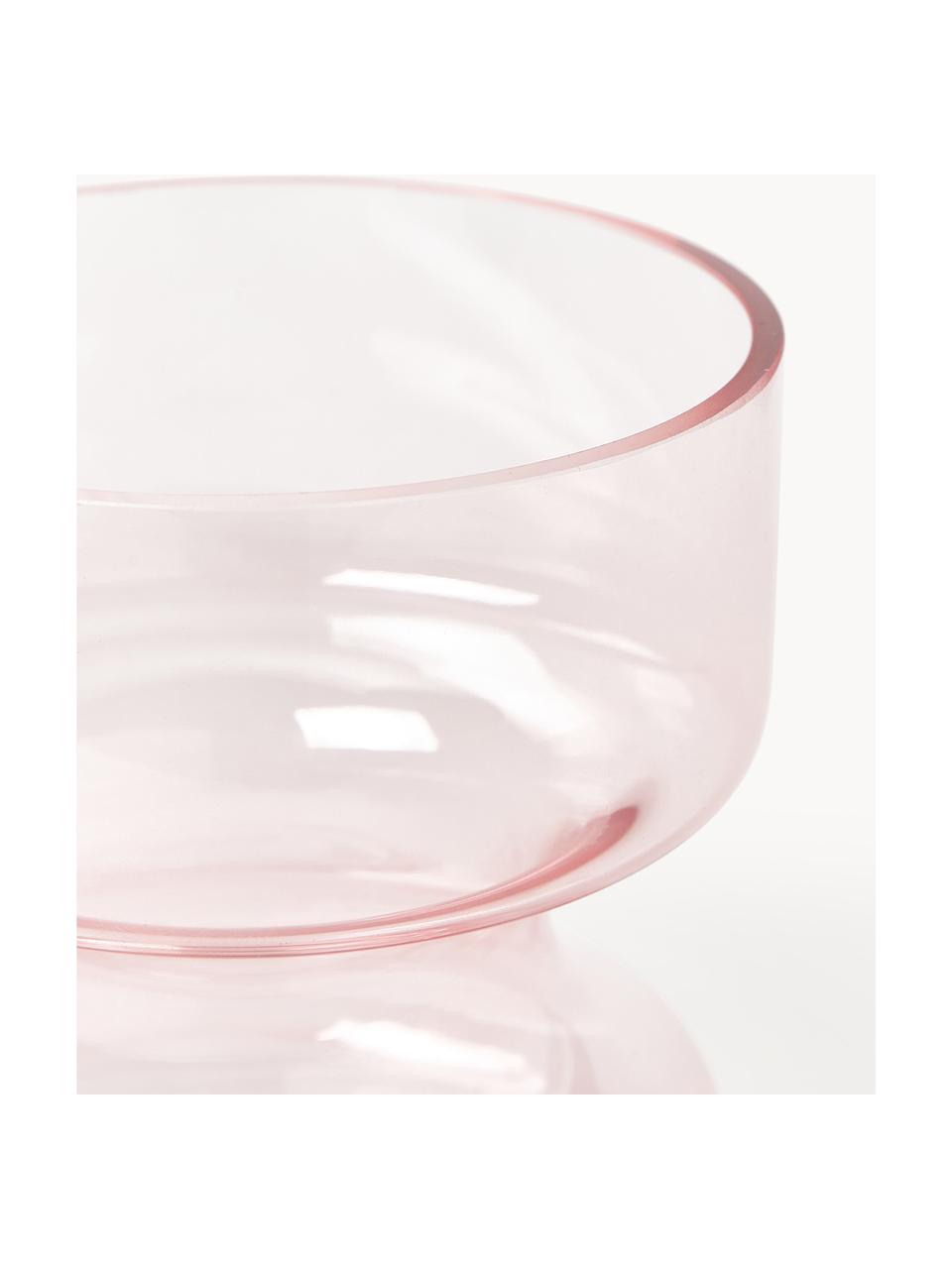 Mondgeblazen glazen vaas Clea, Glas, Roze, Ø 10 x H 18 cm