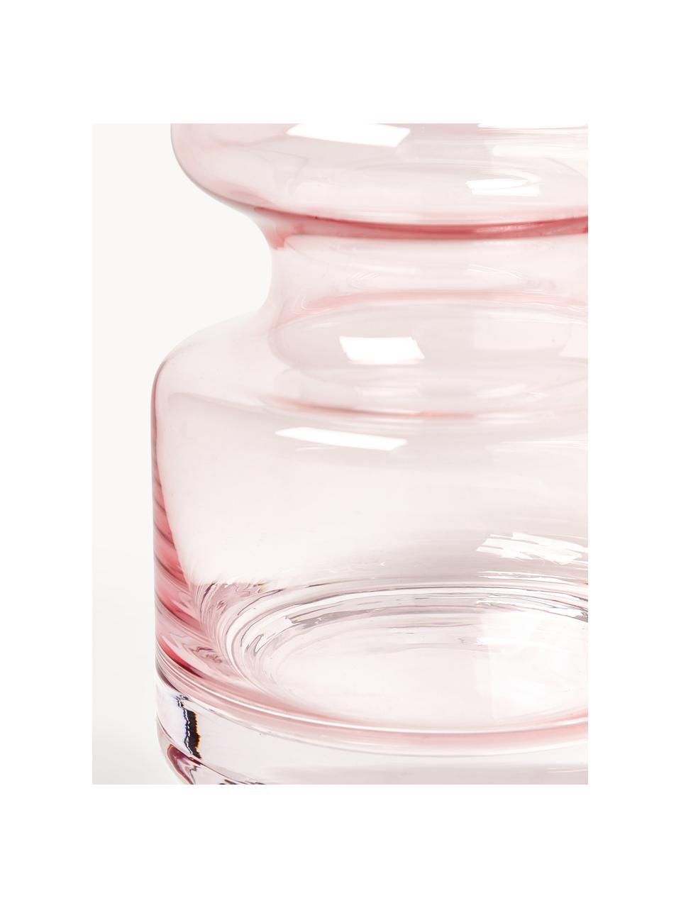 Mondgeblazen glazen vaas Clea, Glas, Roze, Ø 10 x H 18 cm