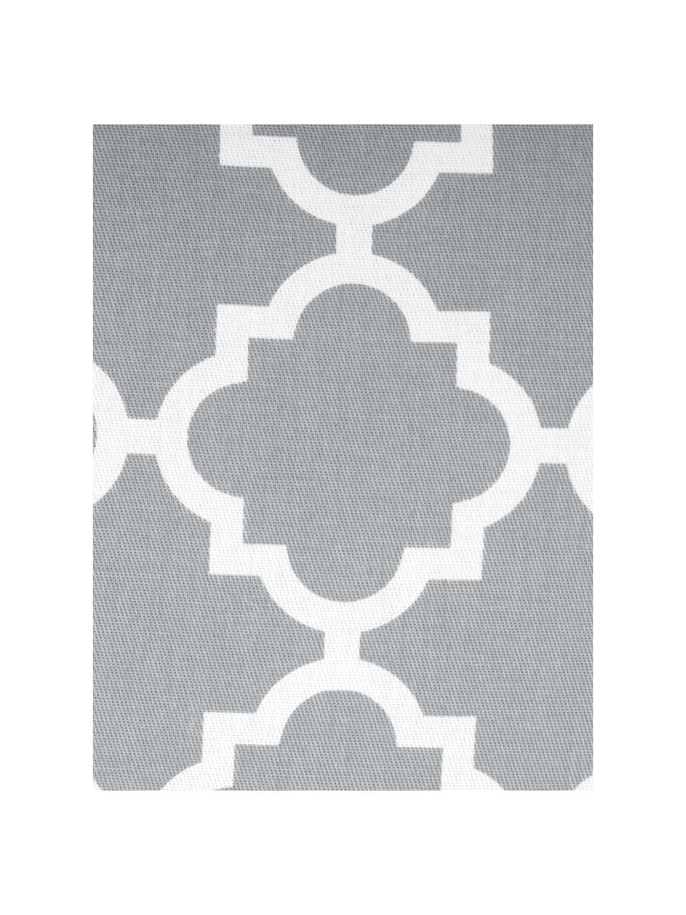 Federa arredo in cotone grigio con motivo grafico Lana, 100% cotone, Grigio chiaro, bianco, Larg. 30 x Lung. 50 cm