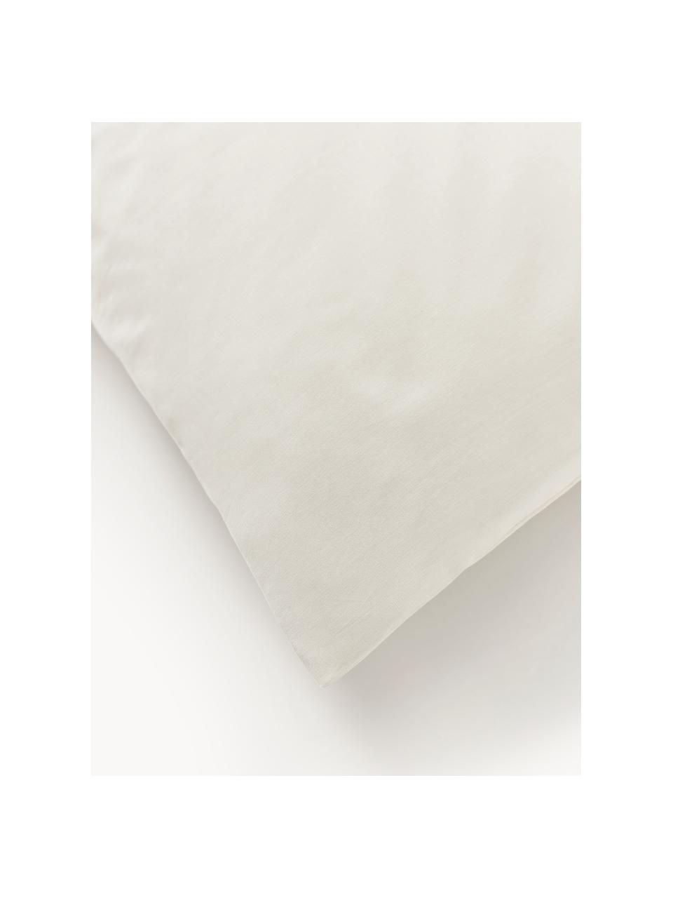 Taie d'oreiller en percale de coton Elsie, Gris clair, larg. 50 x long. 70 cm