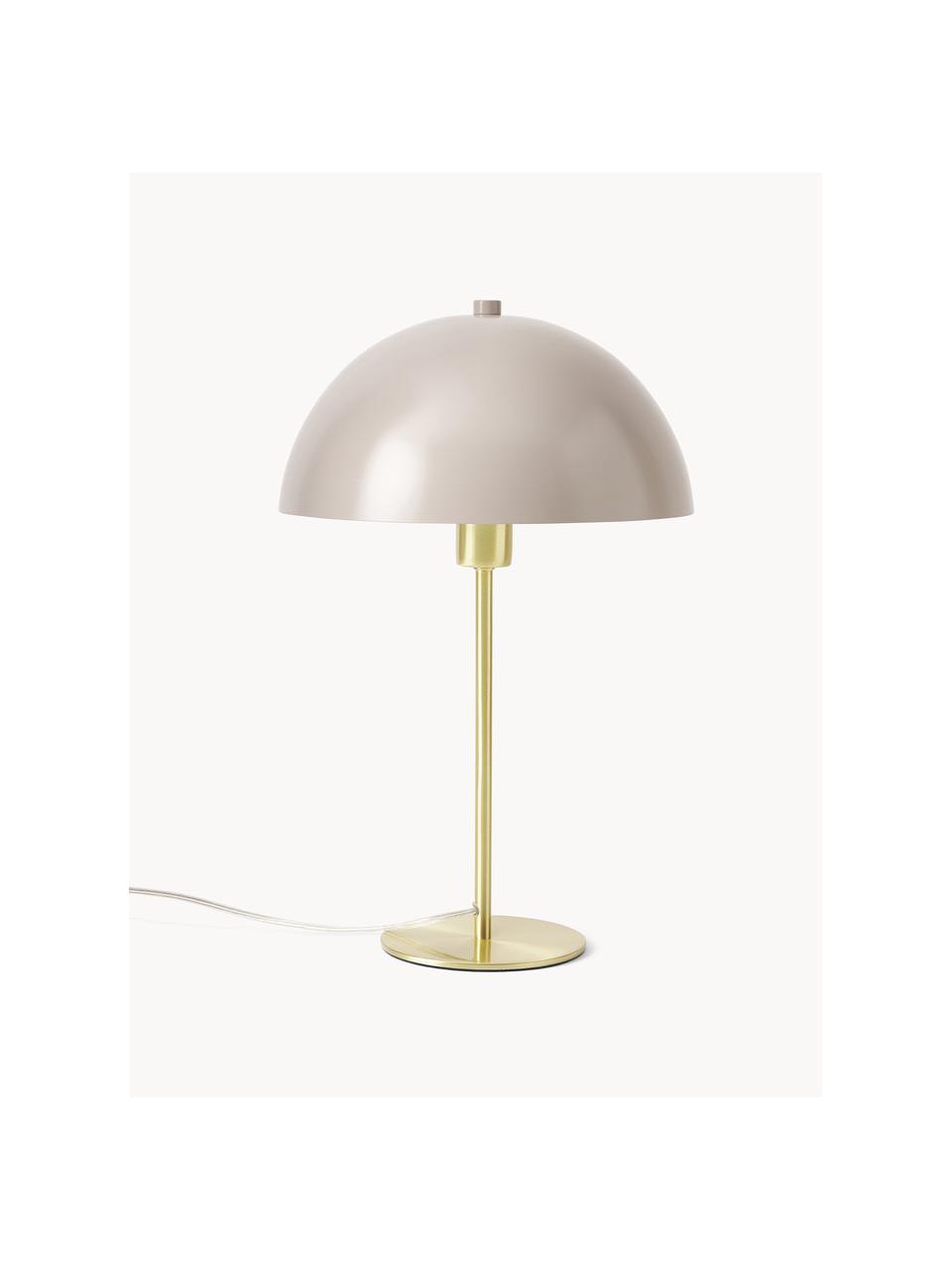 Stolní lampa Matilda, Béžová, zlatá, Ø 29 cm, V 45 cm