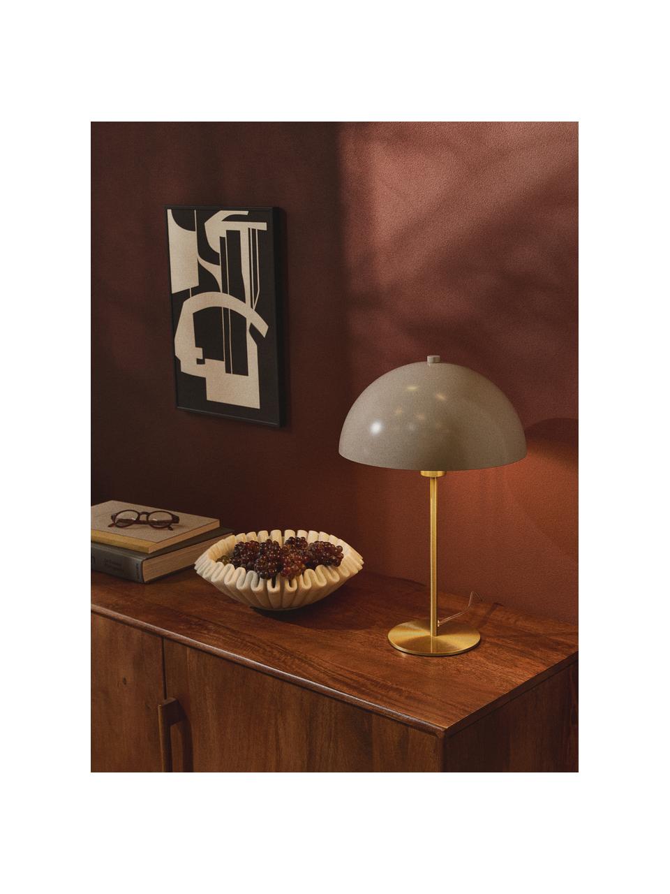 Lampada da tavolo Matilda, Paralume: metallo verniciato a polv, Beige, dorato, Ø 29 x Alt. 45 cm