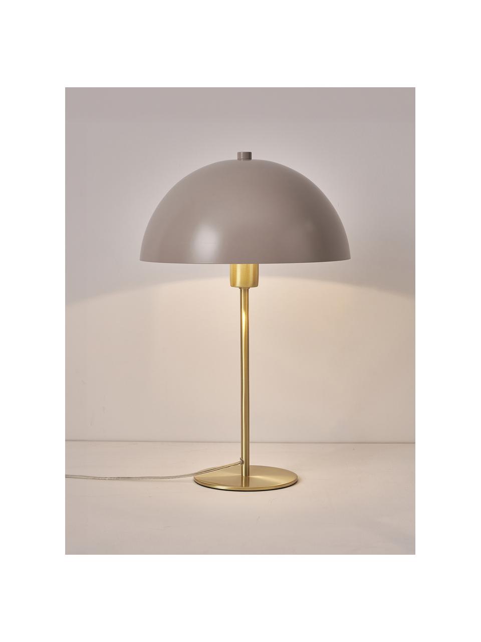 Stolní lampa Matilda, Béžová, zlatá, Ø 29 cm, V 45 cm