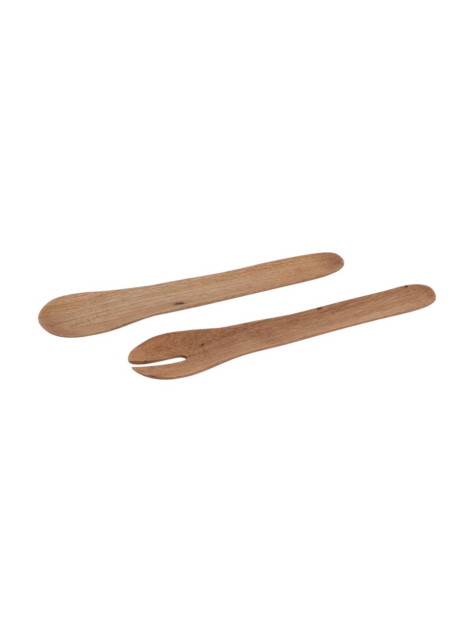 Handgemachtes Mangoholz-Salatbesteck Culture, 2-tlg., Mango Wood, Braun, L 30 cm