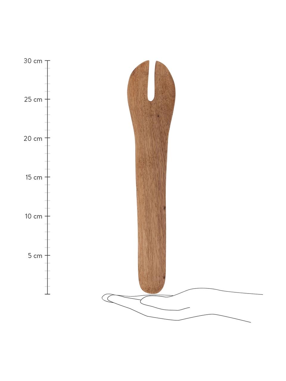 Handgemachtes Mangoholz-Salatbesteck Culture, 2-tlg., Mango Wood, Braun, L 30 cm