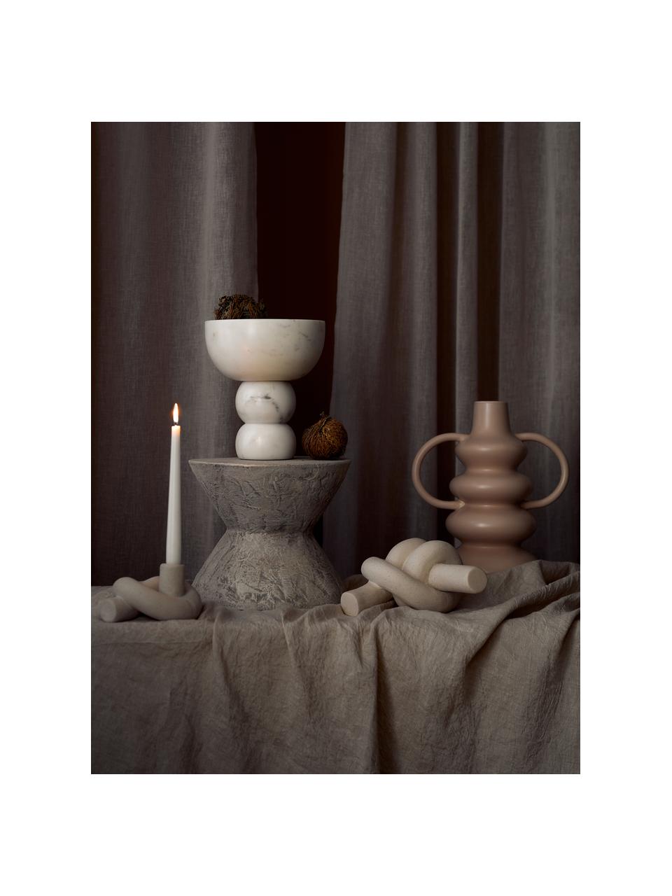 Malá dekoratívna nádoba Levi, Mramor, Biela, mramorová, Ø 20 x V 23 cm
