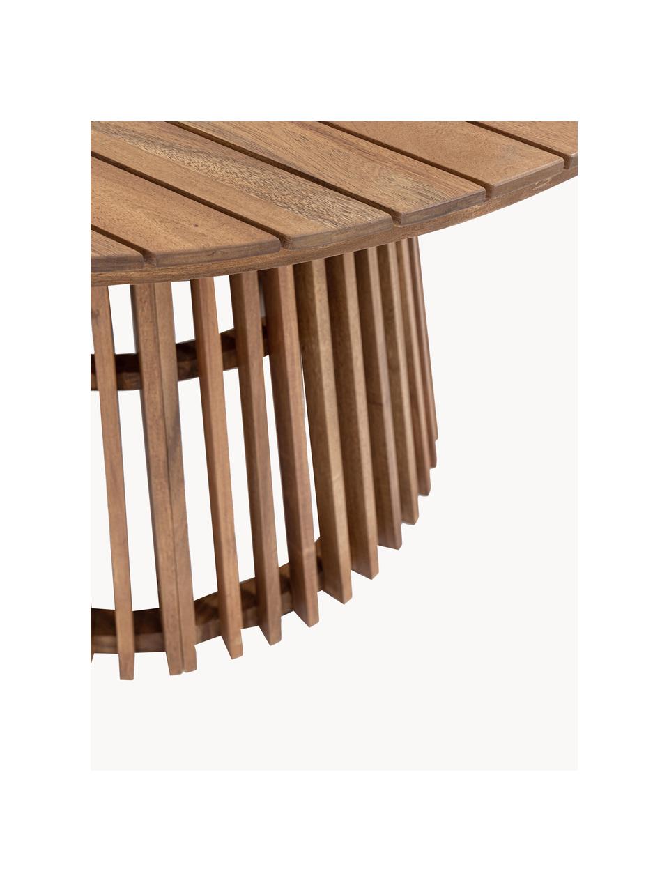 Kulatý zahradní stůl z akáciového dřeva Rodano, Ø 120 cm, Tmavé dřevo, Tmavé dřevo, Ø 120 cm, V 74 cm