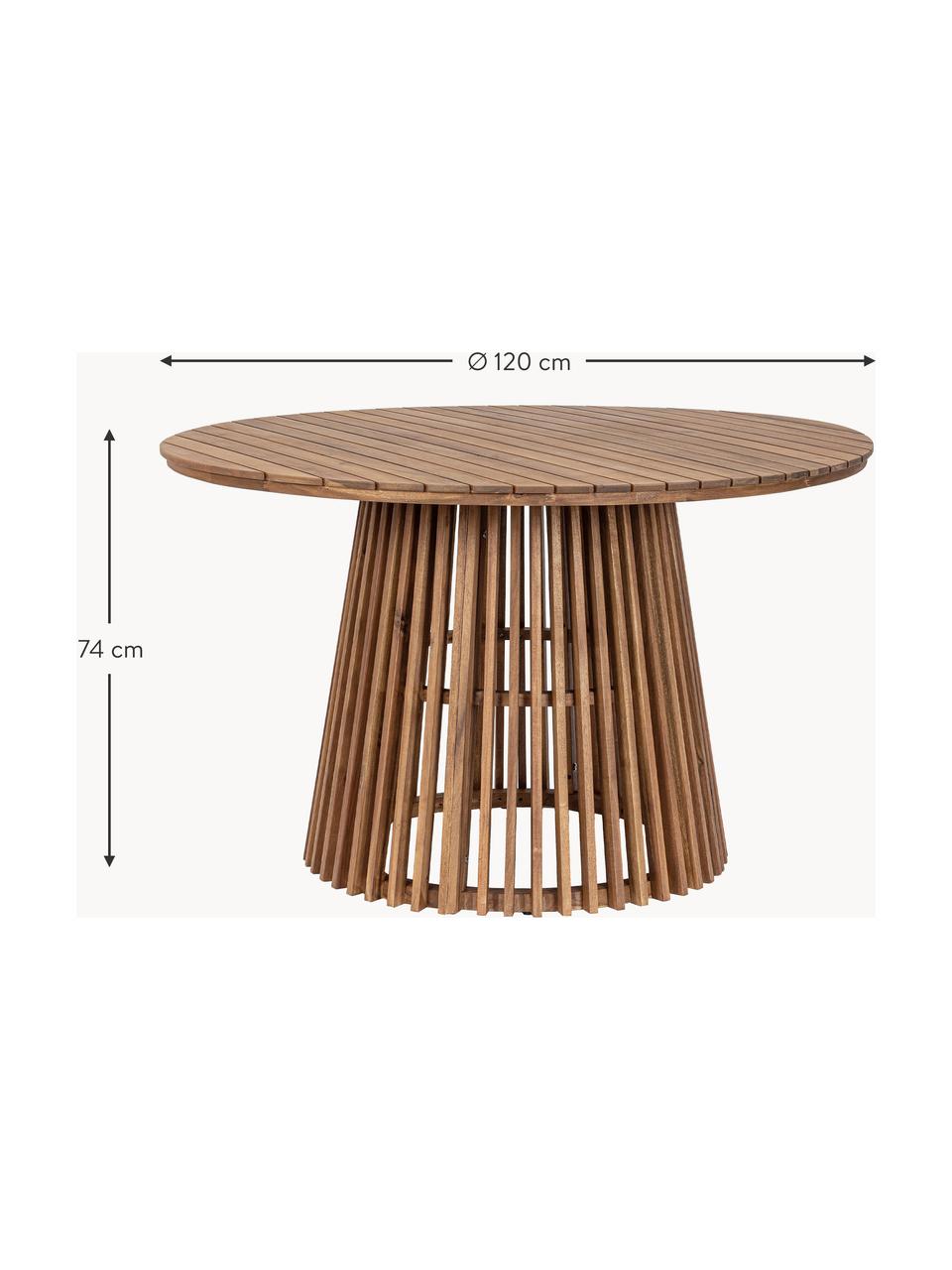 Ronde tuintafel Rodano van acaciahout, Ø 120 cm, Acaciahout, Acaciahout, Ø 120 x H 74 cm