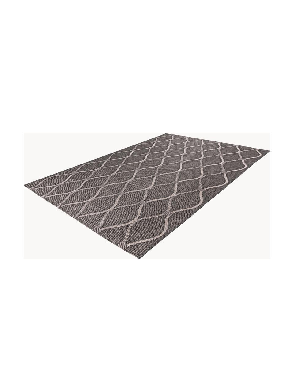 In- & Outdoor Teppich Nordic mit grafischem Muster, 100 % Polypropylen, Taupe, Off White, B 80 x L 150 cm (Größe XS)