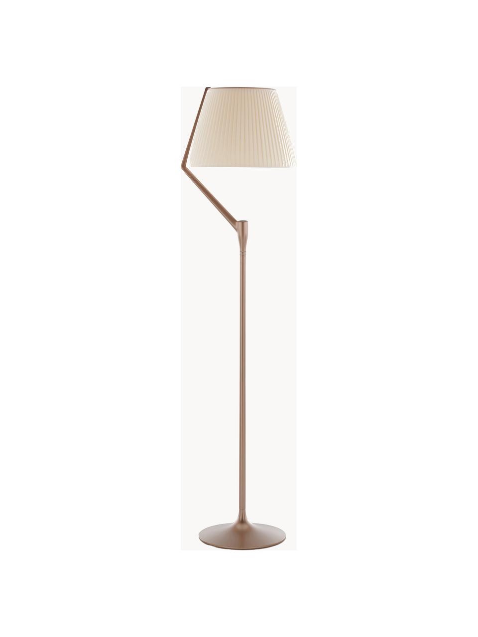 Grand lampadaire LED à intensité variable Angelo Stone, Blanc cassé, taupe avec finition en métal, haut. 173 cm