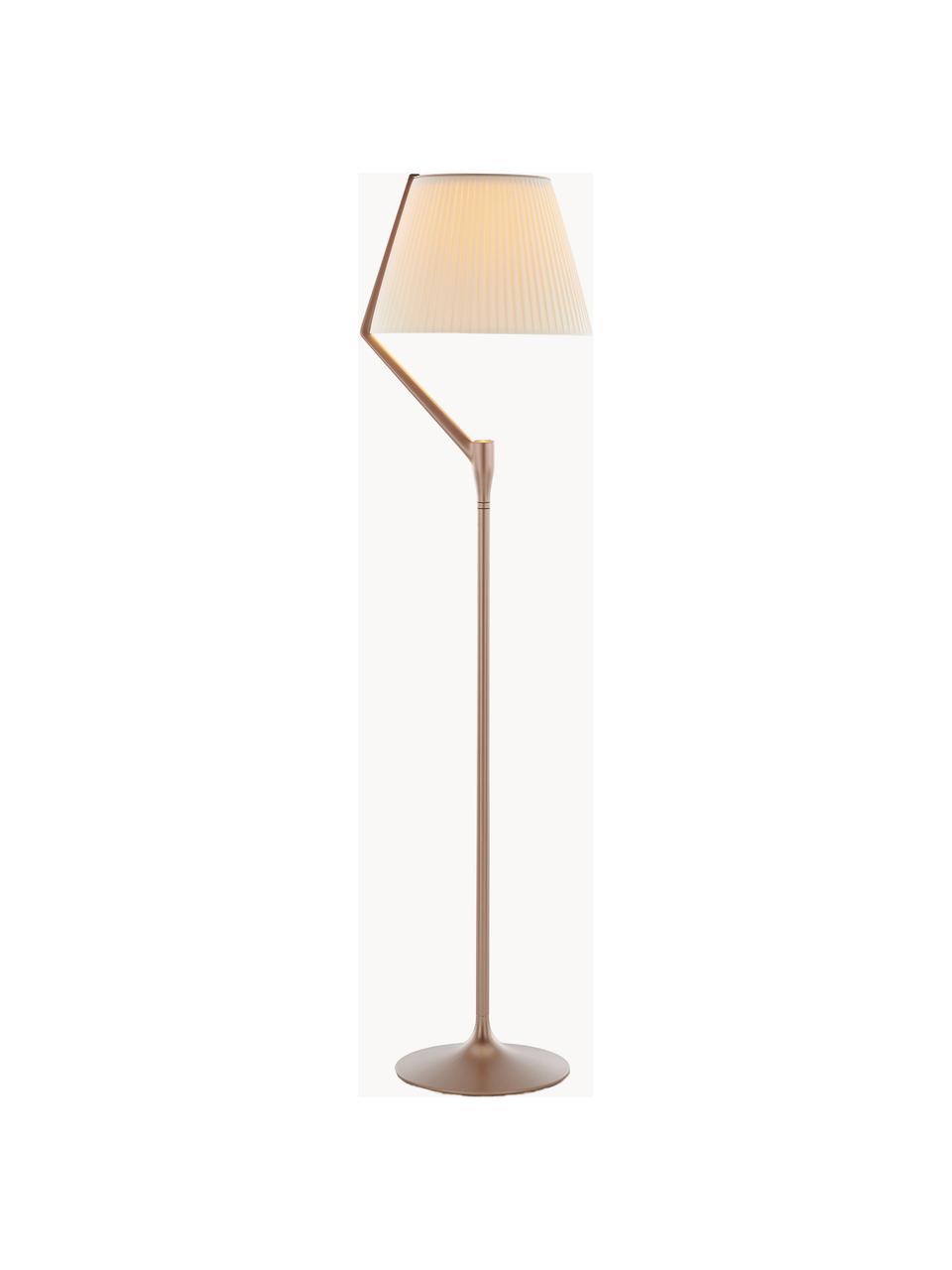 Grand lampadaire LED à intensité variable Angelo Stone, Blanc cassé, taupe avec finition en métal, haut. 173 cm