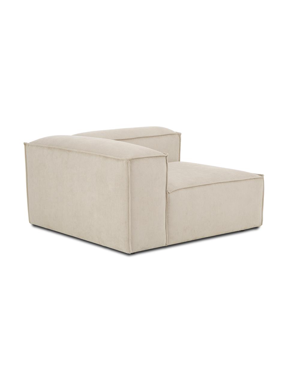 Manšestrový rohový modul Lennon, Béžová, Š 119 cm, H 119 cm, levé rohové provedení