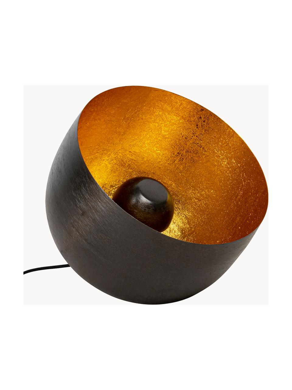 Podlahová lampa Apollon, Čierna, odtiene zlatej, Ø 35 x V 31 cm