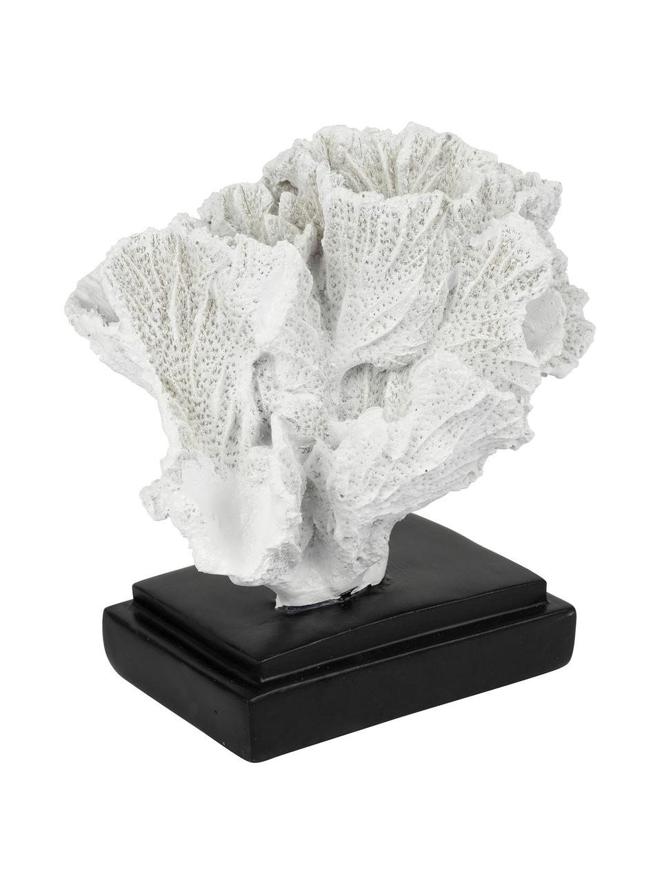 Decoratief object Bordemer in wit, Kunststof, Wit, zwart, B 13 x H 12 cm