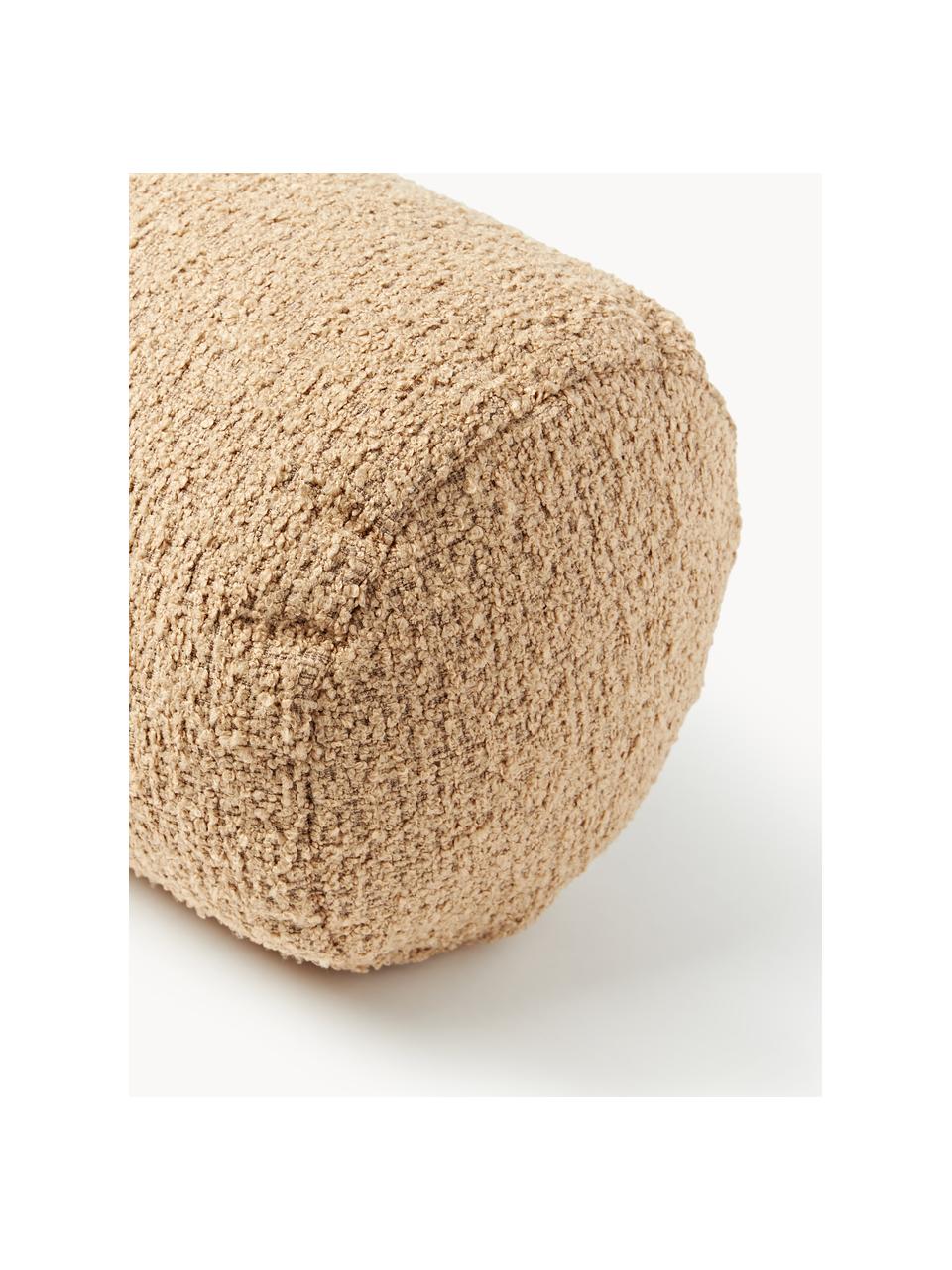 Bouclé-Sofa-Nackenrolle Sofia, Hülle: Bouclé (100 % Polyester), Bouclé Beige, Ø 17 x L 68 cm