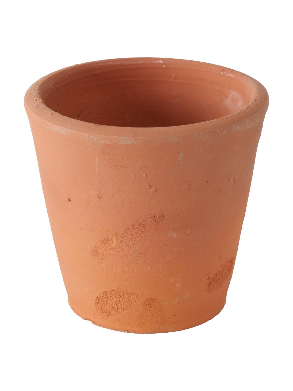 Großes Übertopf-Set Turino, 3-tlg., Übertopf: Keramik, Halter: Metall, Terrakotta, Metall, B 25 x H 12 cm