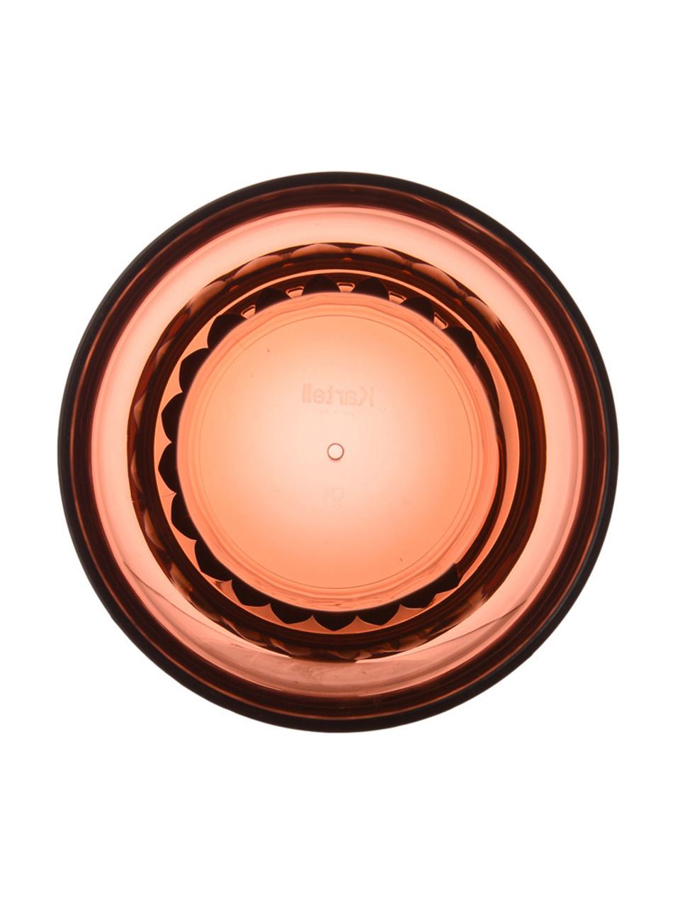 Wassergläser Trama mit Strukturmuster, 4 Stück, Kunststoff, Orange, transparent, Ø 9 x H 13 cm, 460 ml