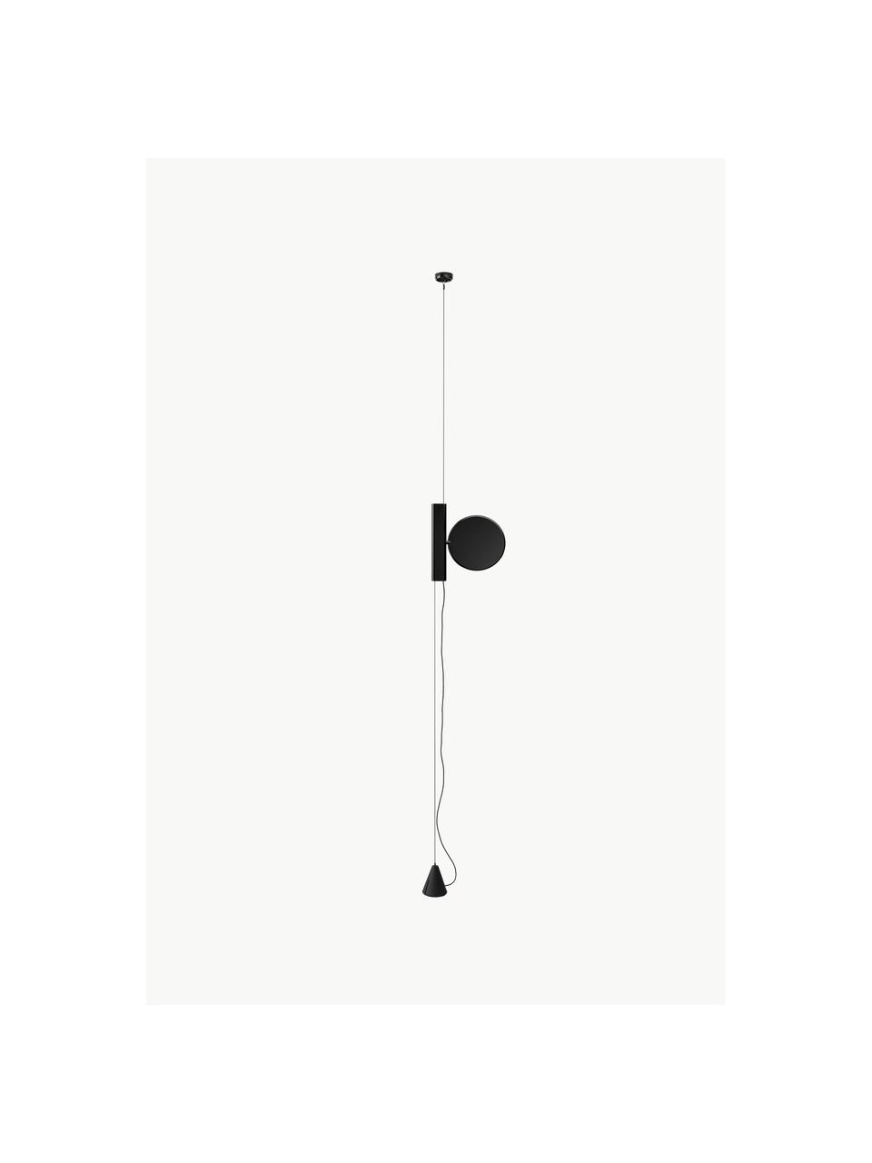 Dimmbare Pendelleuchte OK, Lampenschirm: Kunststoff, Schwarz, B 20 x H 27 cm