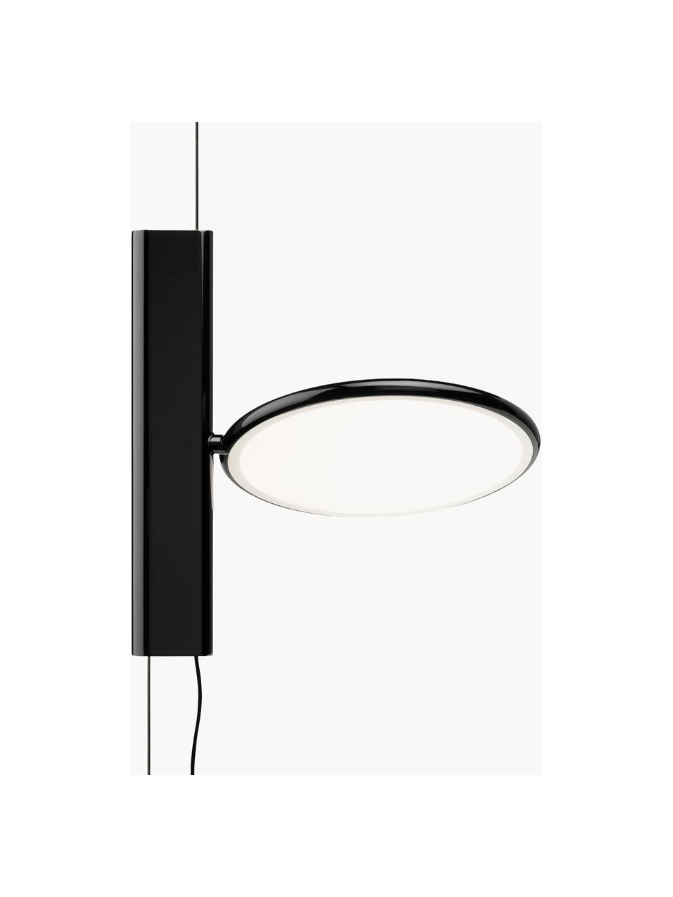 Lámpara para colgar pequeña regulable Ok, Pantalla: plástico, Estructura: aluminio recubierto, Negro, An 20 x Al 27 cm