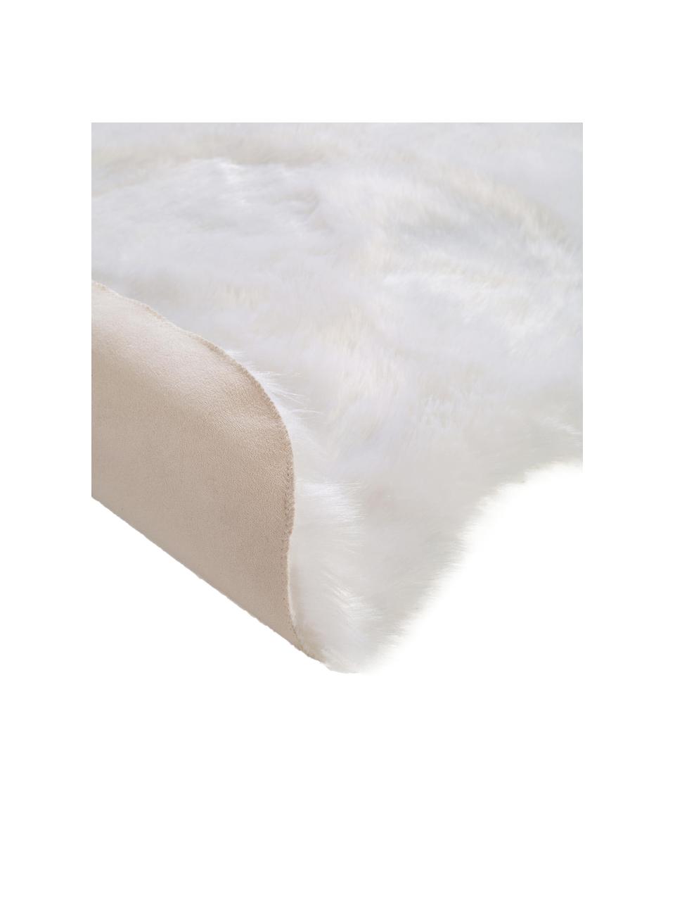 Tapis lisse en fourrure synthétique Elmo, Blanc