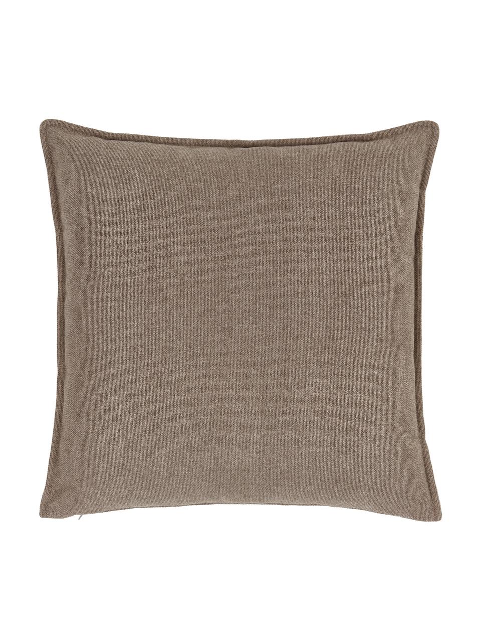Poduszka Lennon, Tapicerka: sztruks (92% poliester, 8, Brązowa tkanina, S 60 x D 60 cm