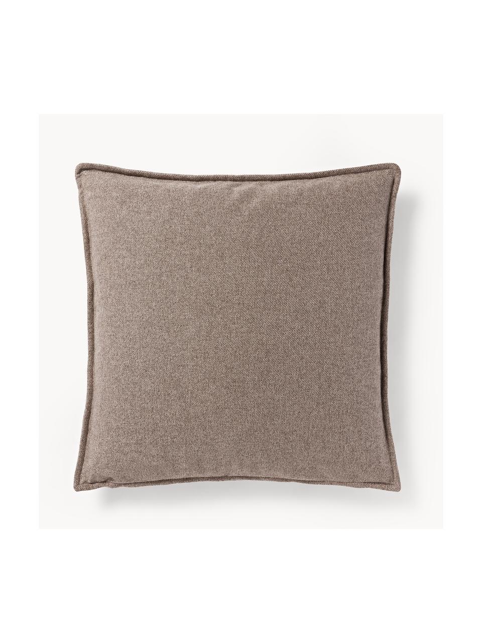 Bankkussen Lennon, Bekleding: 100% polyester, Geweven stof taupe, B 70 x L 70 cm