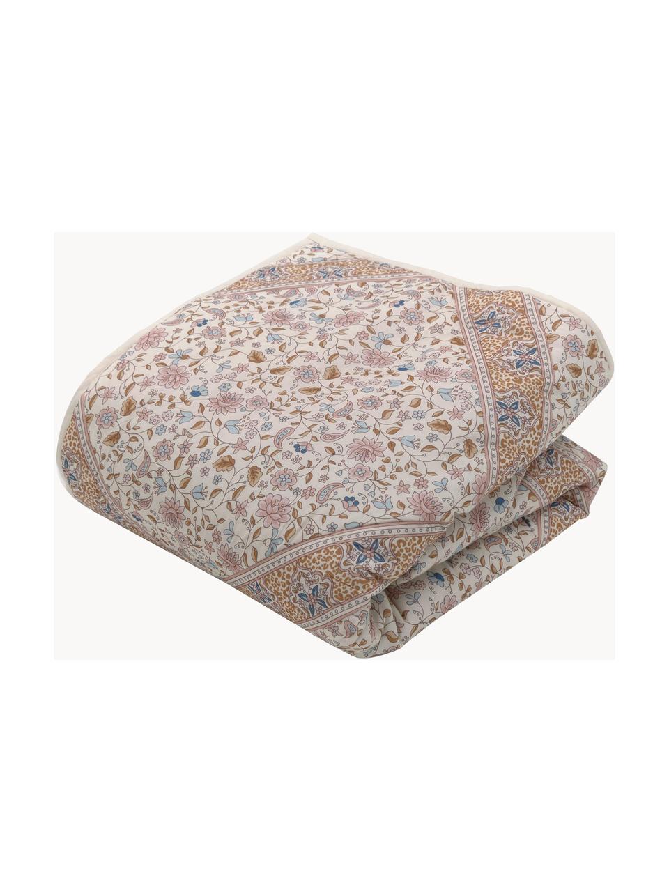 Gewatteerde sprei Lilou met paisley-patroon, Bekleding: 100% katoen, Lichtbeige, meerkleurig, B 260 x L 260 cm (voor bedden tot 200 x 200)