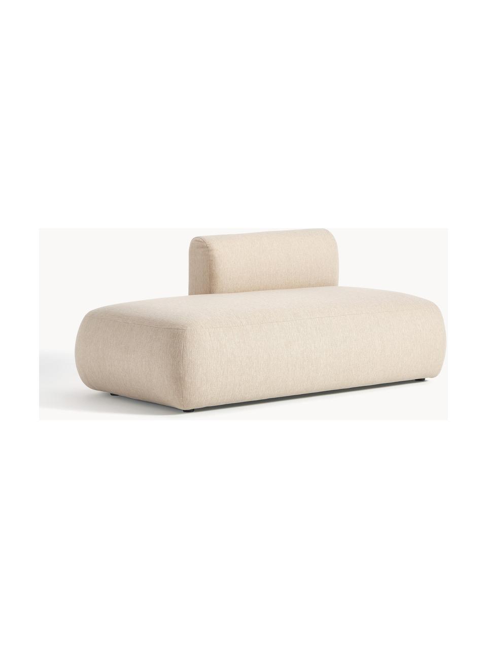 Chaise longue componibile Sofia, Rivestimento: 100% polipropilene Il riv, Struttura: legno di abete, truciolat, Piedini: plastica Il materiale uti, Tessuto beige chiaro, Larg. 159 x Prof. 103 cm, schienale a sinistra