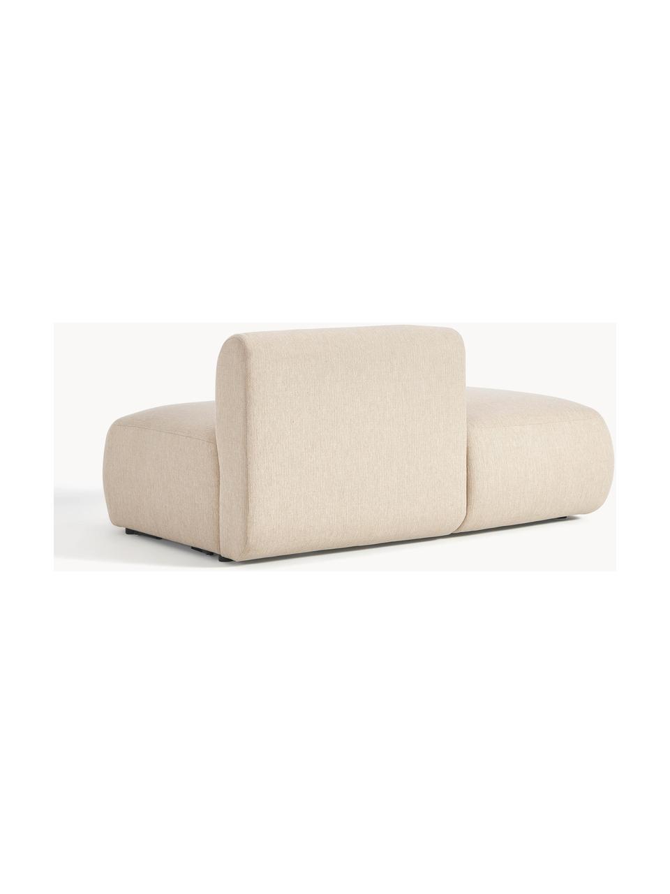 Chaise longue componibile Sofia, Rivestimento: 100% polipropilene Il riv, Struttura: legno di abete, truciolat, Piedini: plastica Il materiale uti, Tessuto beige chiaro, Larg. 159 x Prof. 103 cm, schienale a sinistra