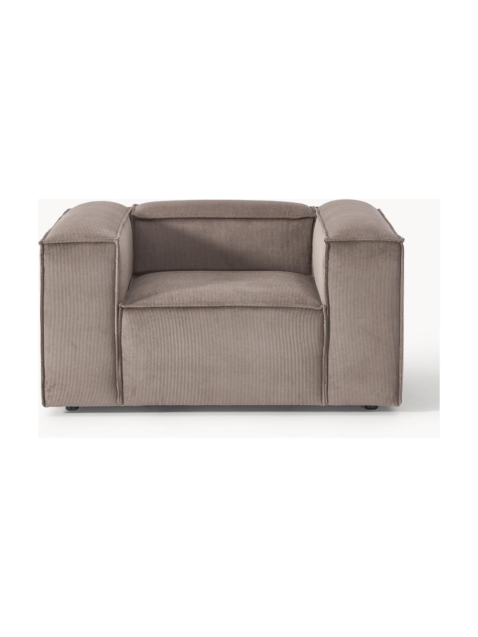 Sillón de pana Lennon, Tapizado: pana (92% poliéster, 8% p, Estructura: madera de pino y abeto ma, Patas: plástico. Este producto e, Pana gris pardo, An 130 x F 101 cm