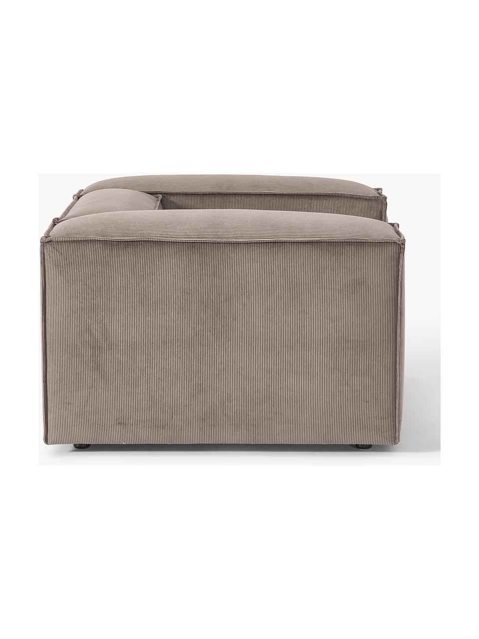 Fauteuil Lennon van corduroy, Bekleding: corduroy (92% polyester, , Frame: massief grenenhout, multi, Poten: kunststof Dit product is , Corduroy taupe, B 130 x H 101 cm