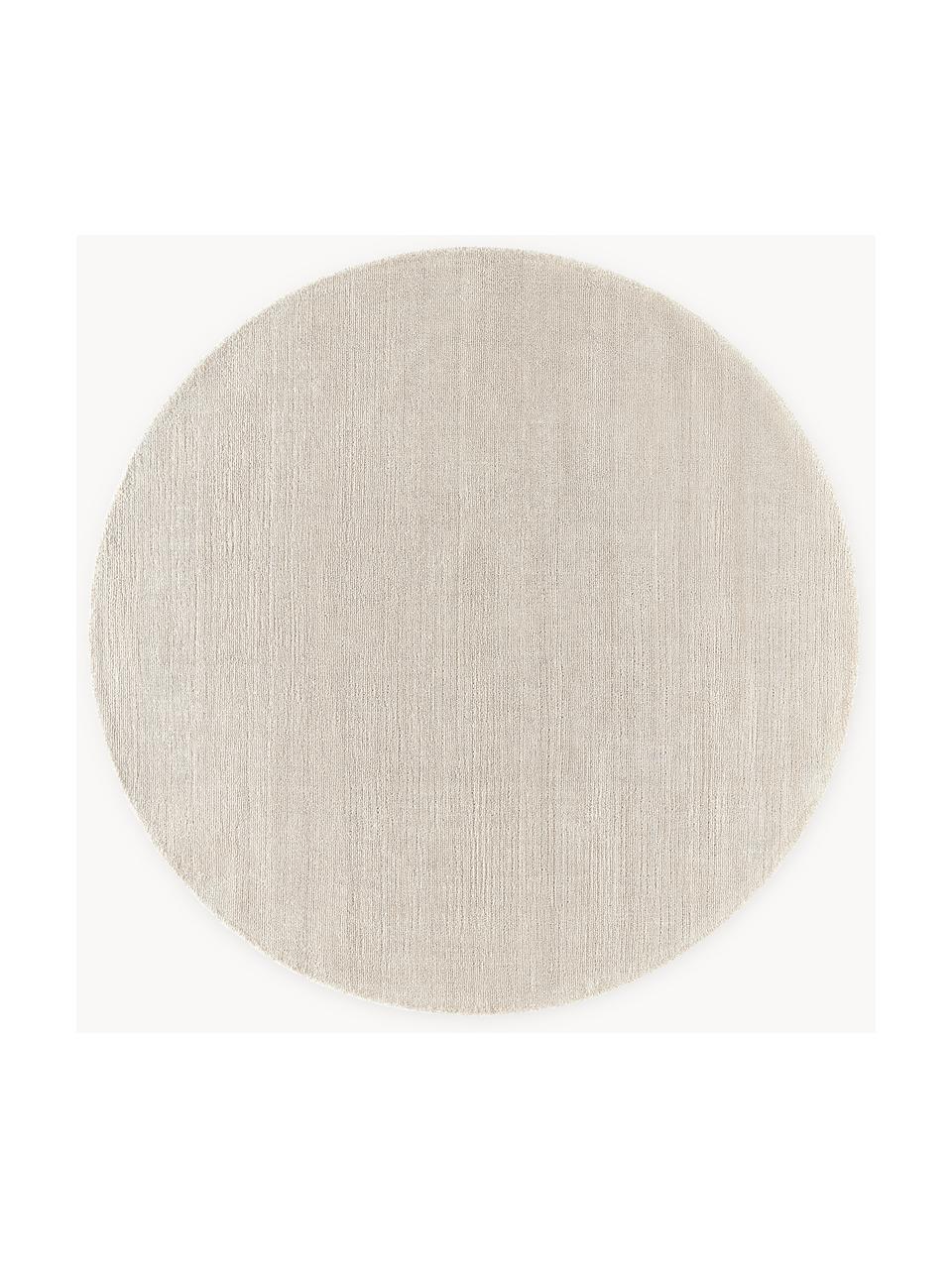 Handgewebter Runder Kurzflor-Teppich Ainsley, 60 % Polyester, GRS-zertifiziert
40 % Wolle, Hellbeige, Ø 120 cm (Größe S)