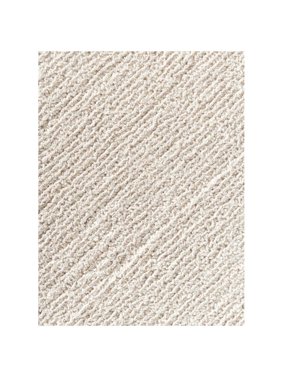 Handgeweven rond laagpolig vloerkleed Ainsley, 60% polyester, GRS-gecertificeerd
40% wol, Lichtbeige, Ø 120 cm (maat S)