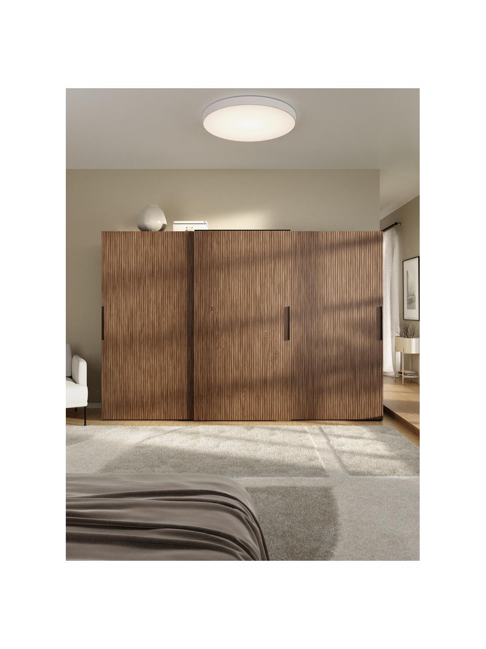 Armadio componibile con ante battente Simone, larg. 300 cm, in diverse varianti, Effetto legno di noce, nero, Interno Basic, larg. 300 x alt. 200 cm