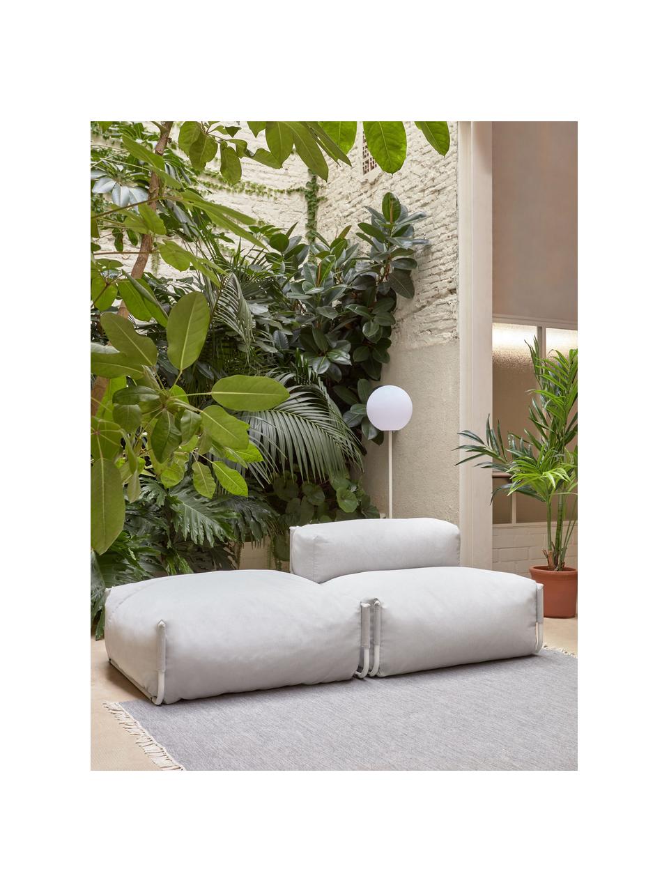 Outdoor-Pouf Square, Bezug: Polyester, Polypropylen, , Gestell: Aluminium, lackiert, Grau, B 101 x T 101 cm