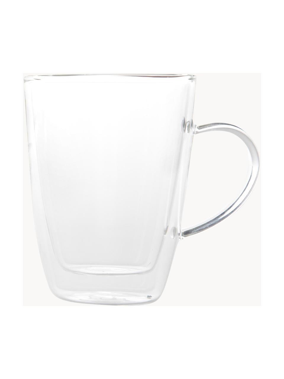 Doppelwandiges Teeglas Isolate, 2 Stück, Borosilikatglas, Transparent, Ø 8 x H 11 cm, 250 ml