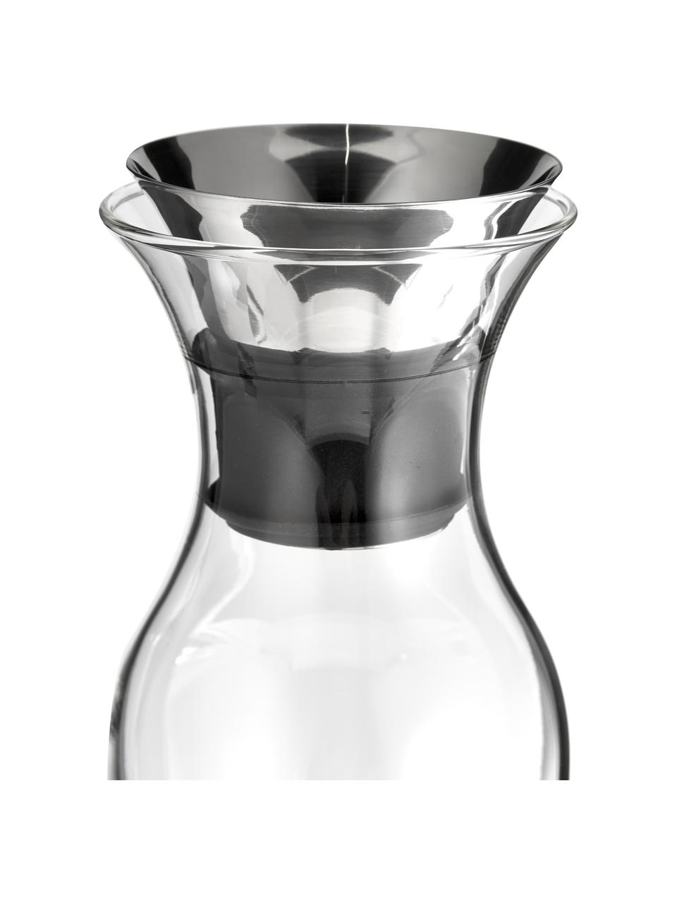 Caraffa in vetro borosilicato Eva Solo, 1 L, Coperchio: acciaio inossidabile, sil, Trasparente, accaio inossidabile, Alt. 27 cm, 1 L