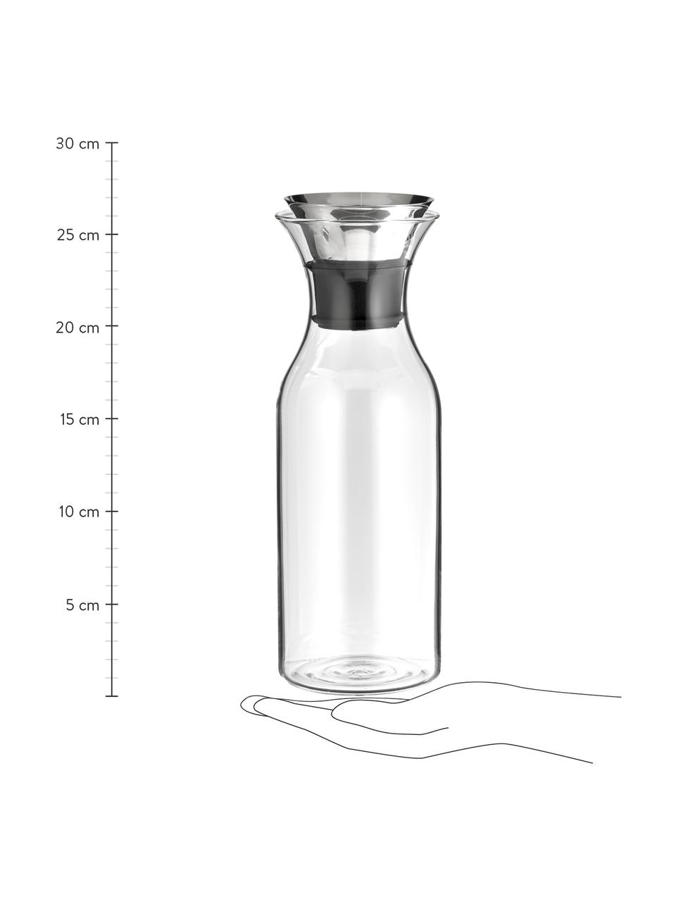 Carafe design Eva Solo, 1 l, Transparent, acier inoxydable, haut. 27 cm, 1 l