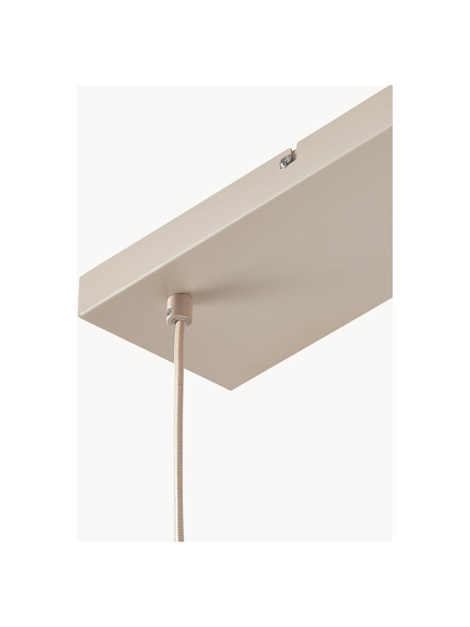 Grande suspension grappe Raquel, Beige, transparent, larg. 115 x haut. 150 cm