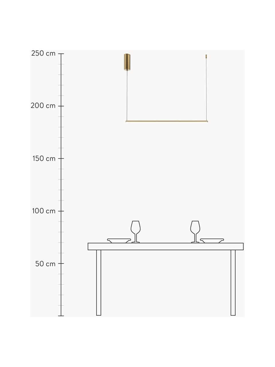 Dimmbare LED-Pendelleuchte Halo mit Farbwechsel und Fernbedienung, Aluminium, beschichtet, Goldfarben, B 80 x H 2 cm