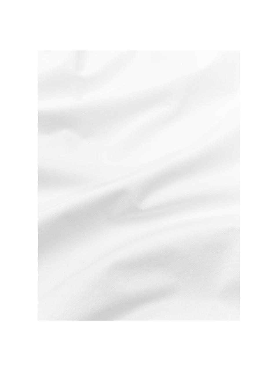 Funda nórdica de algodón con volantes Louane, Blanco, Cama 90 cm (155 x 220 cm)