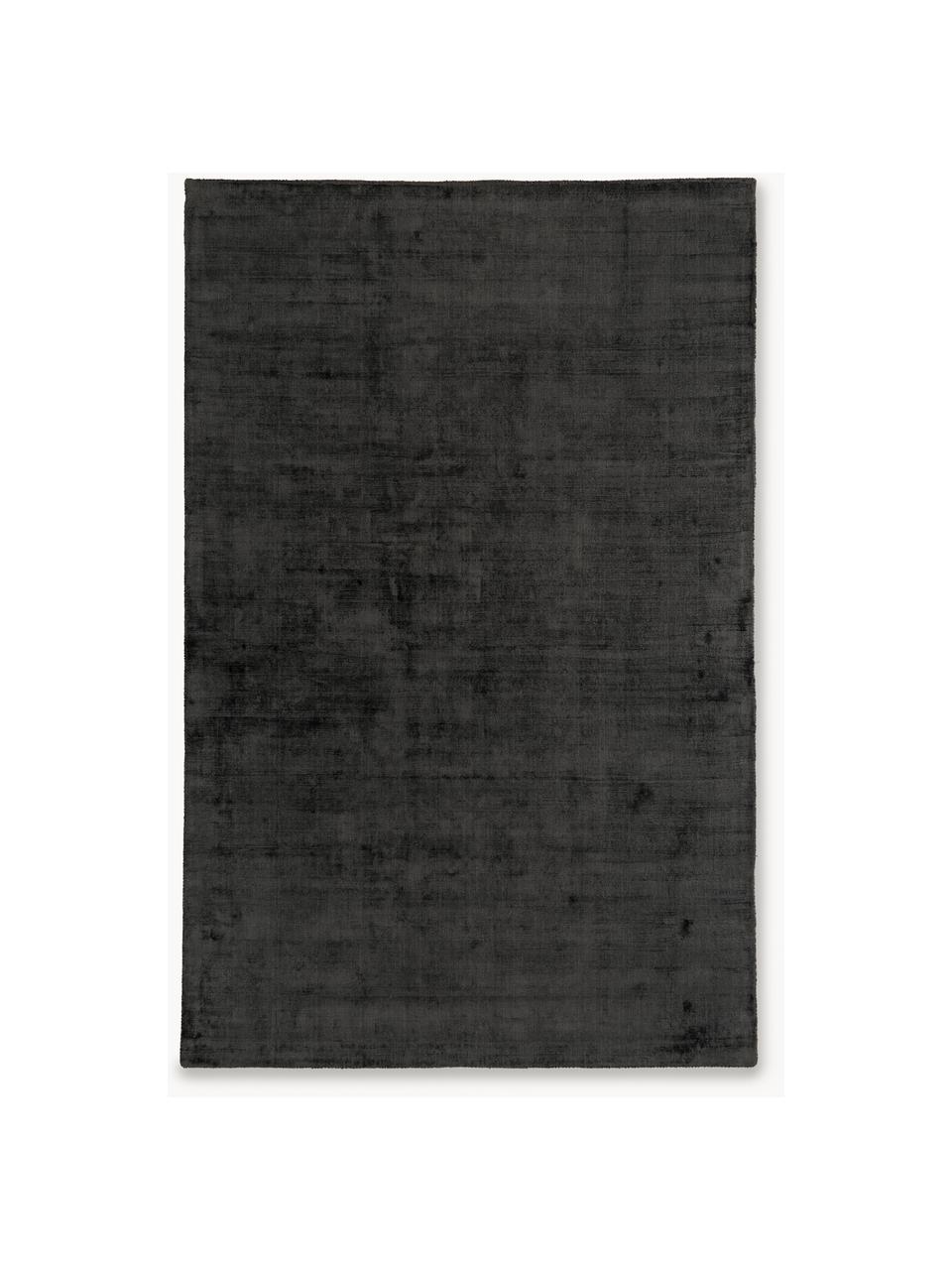 Tapis en viscose tissé main Jane, Anthracite, larg. 160 x long. 230 cm (taille M)