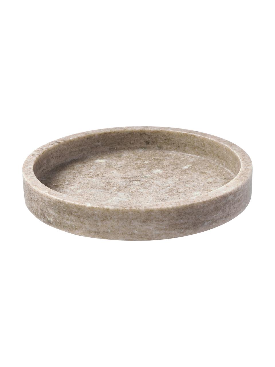 Vassoio rotondo decorativo in marmo Venice, Marmo, Beige marmorizzato, Ø 25 cm