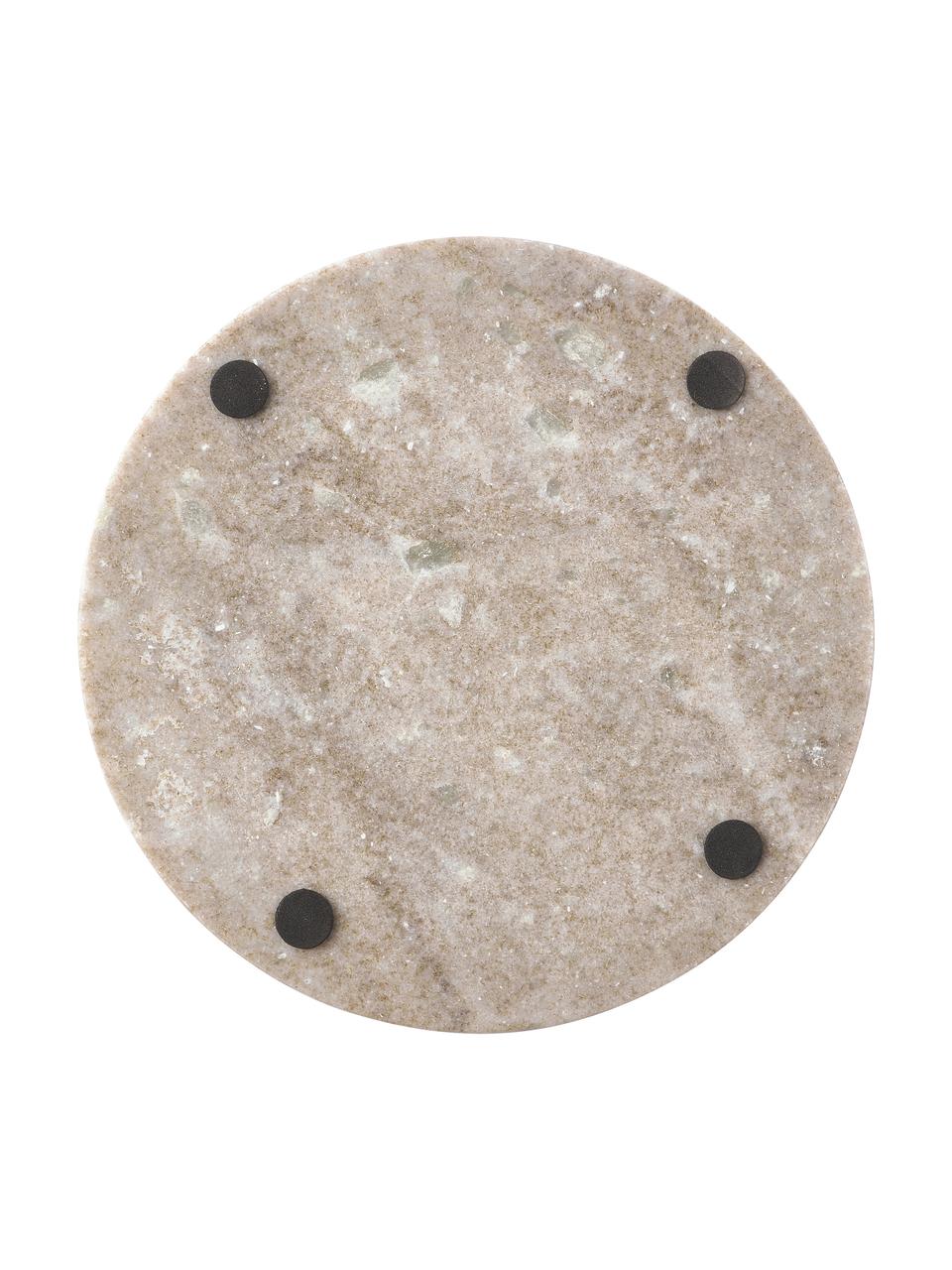 Kulatý dekorativní mramorový podnos Venice, Mramor, Béžová, mramorovaná, Ø 25 cm