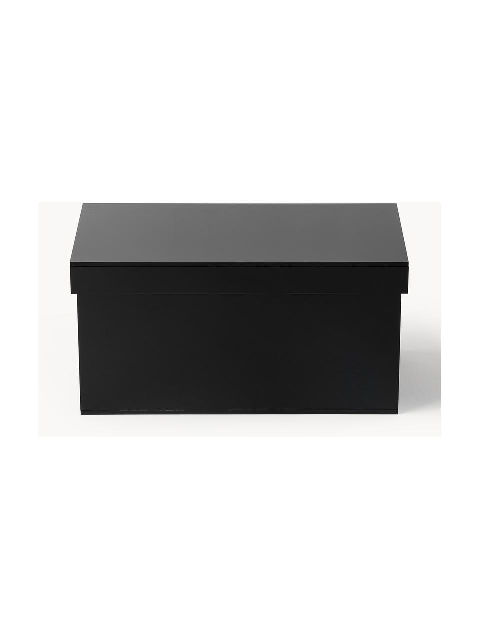 Skladovací box Jamie, Akrylátové sklo, Lesklá černá, Š 20 cm, H 11 cm
