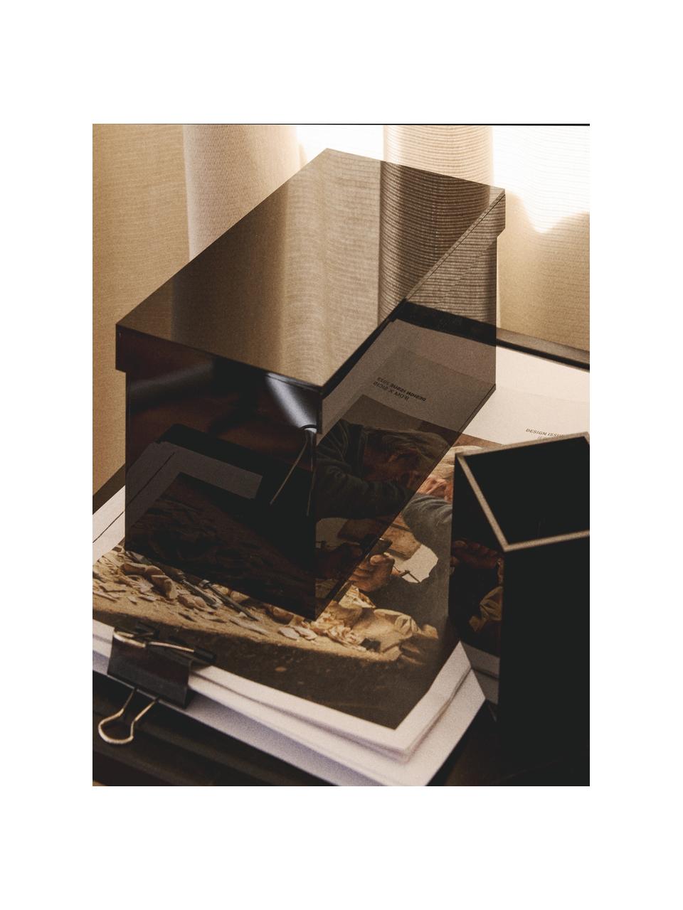 Úložná škatuľa Jamie, Akrylové sklo, Čierna, lesklá, Š 20 x H 11 cm
