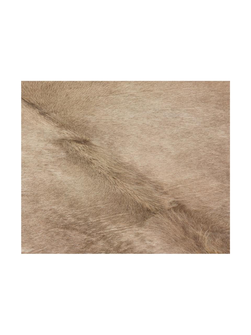 Alfombra de piel bovina Anna, Piel bovina, Beige, Piel bovina única 1090, 160 x 180 cm